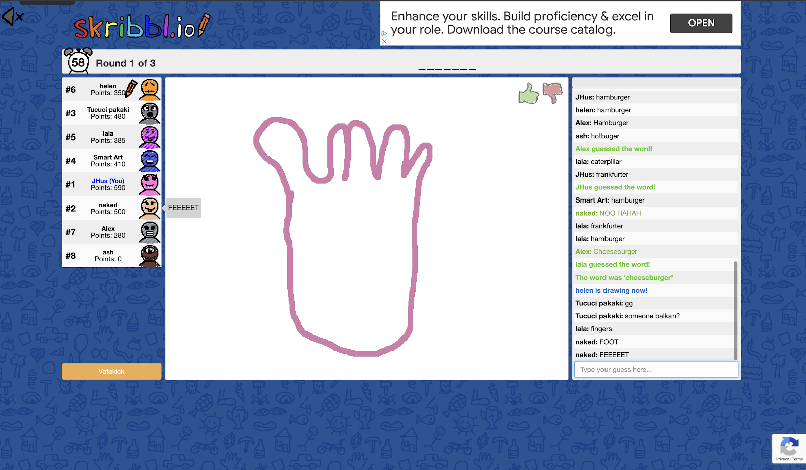 skribllio online drawing game