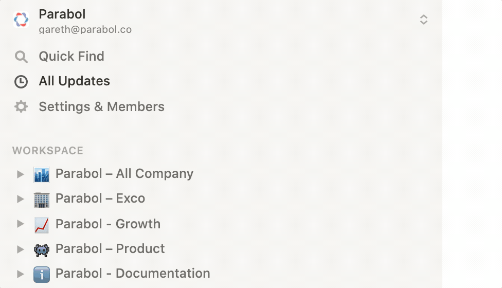 Marketing how to in Parabol