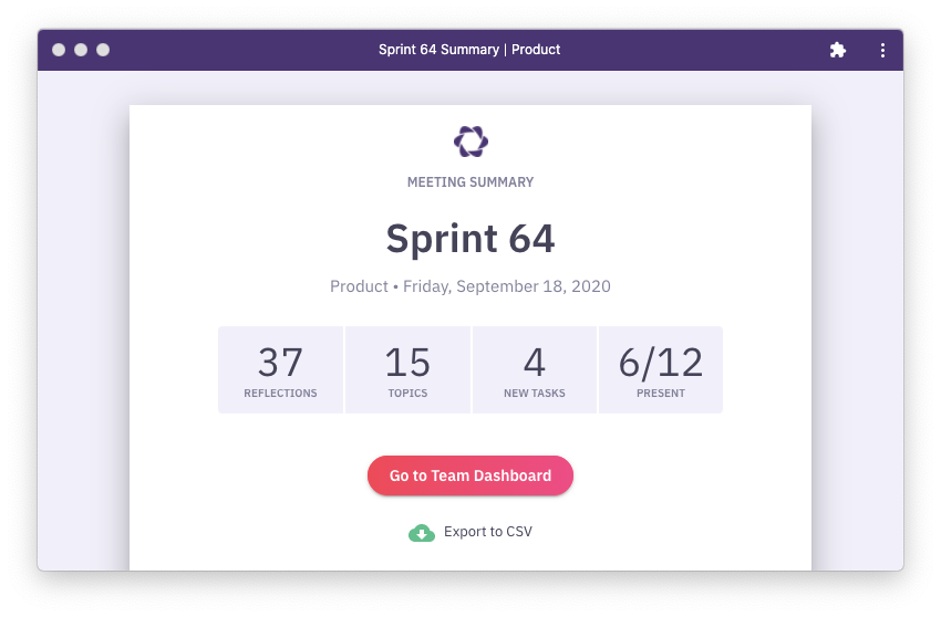 Meeting Summary in Parabol