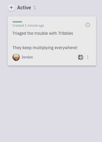 An animated gif demonstration of pushing a Parabol task to Linear